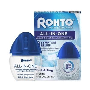 Rohto All-In-One Redness Reliever Multi-Symptom Relief Cooling Eye Drops NWT